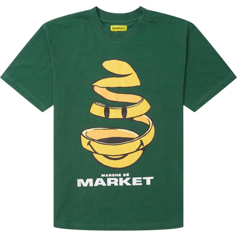 Chinatown Market Smiley Marche De Market  T-shirts Forest Green
